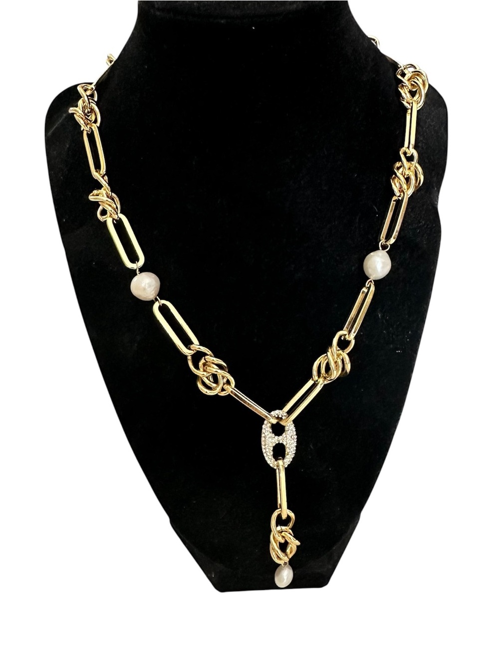 Gold plated  Pearl Drop Necklace